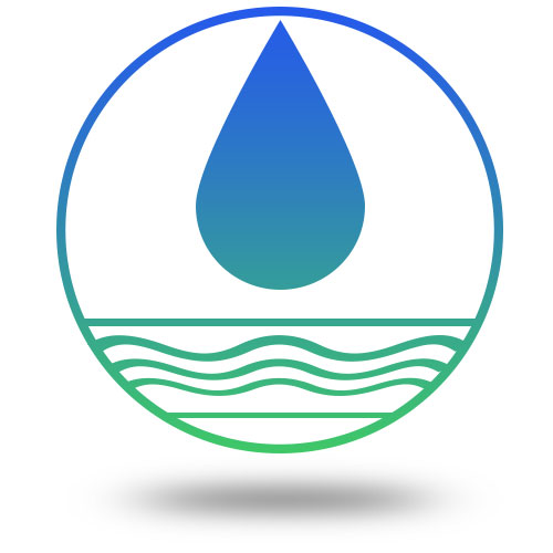 Circle symbol for kapha dosha represented by water and earth.